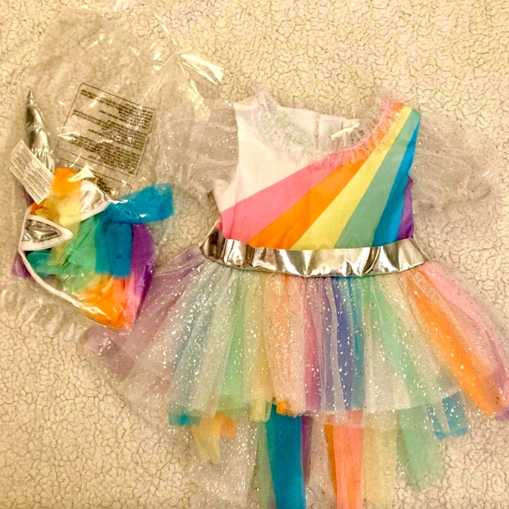 Rainbow Unicorn Kids Costume - Size 12- 18 months